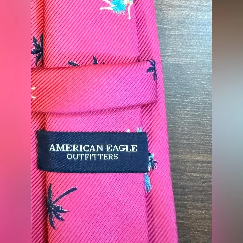 AMERICAN EAGLE Outfitters Pink Tie with Fun Patterns